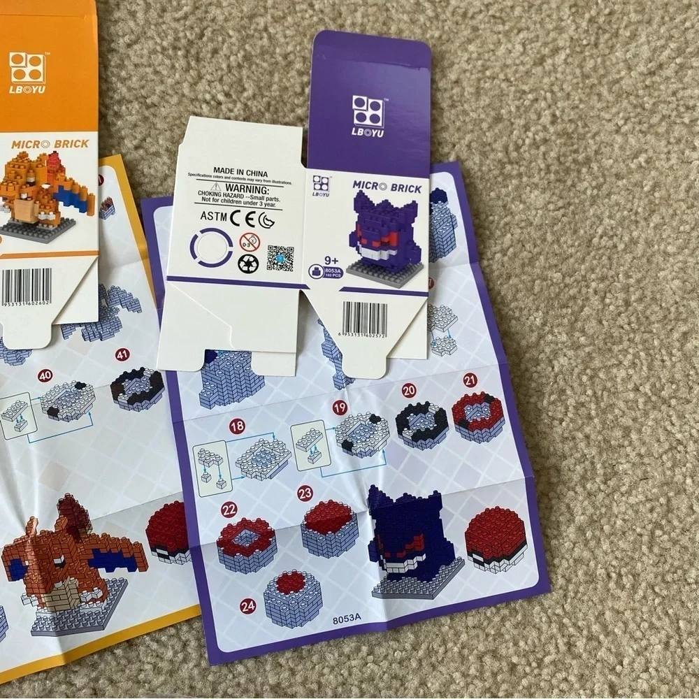 Micro Brick 4 Sets 4D Anime Figurines NWT